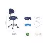 Tabouret médical derby base alu Ecopostural S2670/S2671 