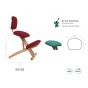 Chaise ergonomique pliable avec dossier Ecopostural S2105