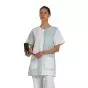 Tunique médicale femme Telsa Blanc/Vert Mulliez