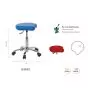 Tabouret Base Chromée Ecopostural S4640