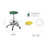 Tabouret circulaire base aluminium avec repose-pied Ecopostural S5610