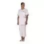 Tunique médicale femme Tivry blanc parement gris passepoil gris Mulliez