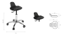 Tabouret médical siège integral Ecopostrual S4608 base alu et assise basse