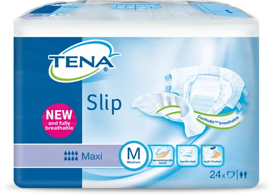 TENA Slip Maxi Medium avec ConfioAir pack de 24 protections