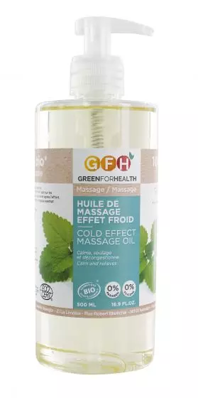 Huile de massage Effet froid BIO 500ml Green For Health