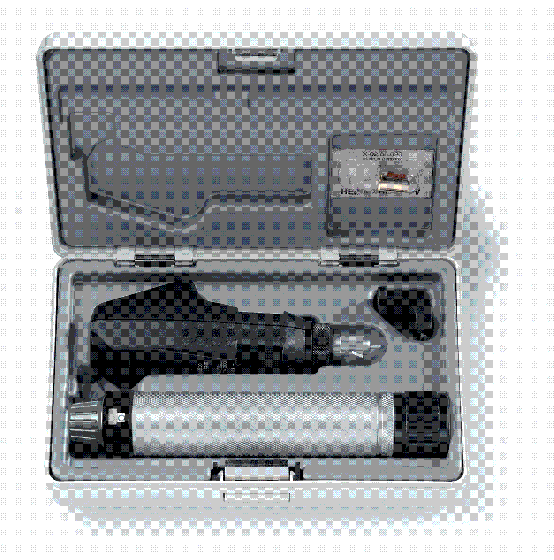 Trousse complète avec Skiascope à fente Heine BETA 200 BETA NT Poignée rechargeable et chargeur NT 300
