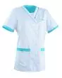 Tunique médicale femme ALEXANDRA Clemix 2.0 blanc / Turquoise