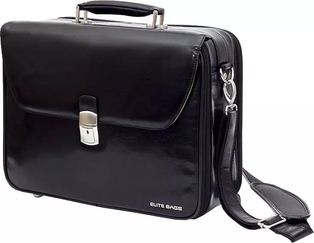 Mallette médicale en cuir noir Elite Bags Doctor's