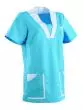 Tunique médicale femme MARIE Clemix 2.0 Turquoise / Blanc 