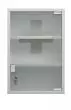 Armoire à pharmacie Helpy 1 porte translucide avec serrure à clef Rossignol 50215