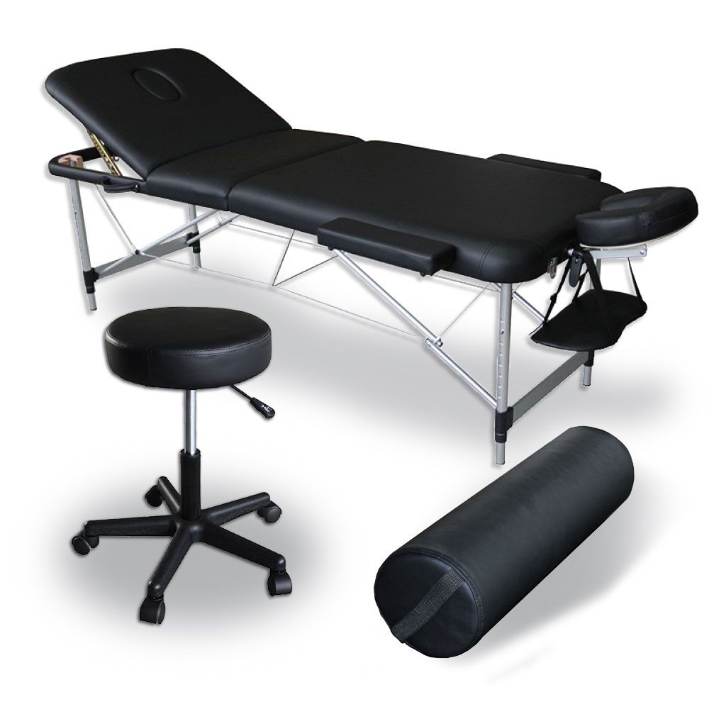 Pack Massage Black 2016 Mediprem Table de Massage pliante Eco Pro Alu