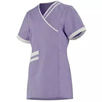 Tunique médicale femme LILEE 8TCC00PC Parme/Blanc