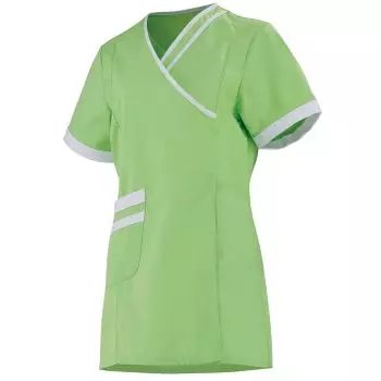 Tunique médicale femme LILEE 8TCC00PC Vert pomme/Blanc