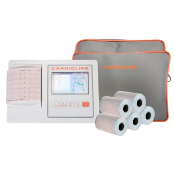 Pack ECG Cardioline 100L (3/6 pistes) avec interprétation + sacoche + papier + électrodes