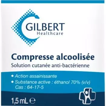 Tampons imprégnés d'alcool à 70% (boite de 1000)