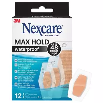 Pansements Imperméables Nexcare Max Hold (boite de 12)