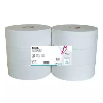 Rouleaux de papier toilette Global Hygiène Ecolabel 380 m (carton de 6)