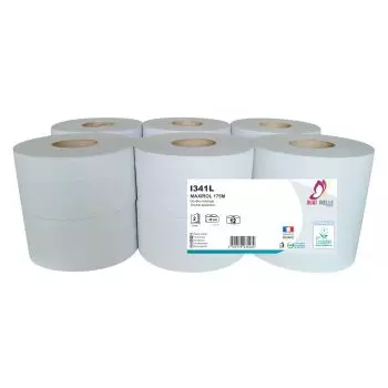 Rouleaux de papier toilette Global Hygiène Ecolabel 175 m (carton de 12)