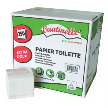 Papier toilette pliés Global Hyigène Ecolabel 11 x 17 cm (carton de 36)