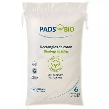 Pads de coton bio Laboratoires Gilbert (sachet de 180)