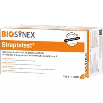 Test angine professionnel Biosynex Streptatest (boîte de 25)