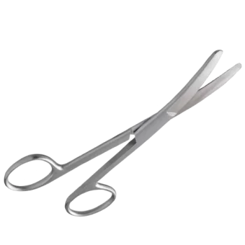 Ciseaux mousses courbés en inox - 16 cm