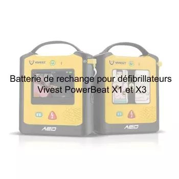 Batterie de rechange pour défibrillateurs Vivest PowerBeat X1 et X3