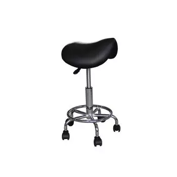 Tabouret à selle PONY Base Chromée Mediprem coloris noir