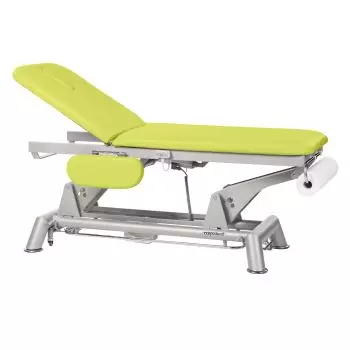 Table de massage électrique 2 plans barre périphérique avec accoudoirs et dossier électrique Ecopostural C5951H