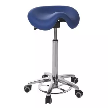 Tabouret derby base en alu avec déclenchement au pied Ecopostural S5670AP