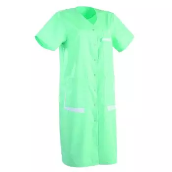Blouse médicale femme manches courtes LISA Lafont Vert d'eau / blanc