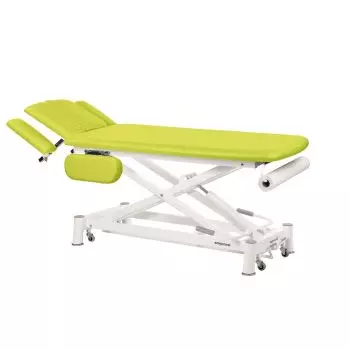 Table de massage hydraulique 2 plans avec accoudoirs rabattables Ecopostural C7744