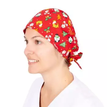 Calot chirurgical en coton à motifs de noël