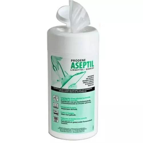 Boîte de 100 Lingettes antiseptiques Prodene Aseptil