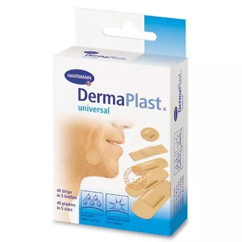 Pansements hypoallergéniques prédécoupés Hartmann DermaPlast Universal 2 tailles