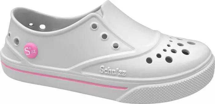 Chaussures d'hopital pour Femme Sneaker’zz Schu'zz Blanc/Liseré rose