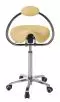 Tabouret Derby Base Chromée avec dossier Ecopostural S5672