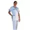 Tunique médicale femme Timme blanc parement ciel Mulliez