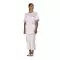 Tunique médicale femme Tivry blanc parement gris passepoil gris Mulliez