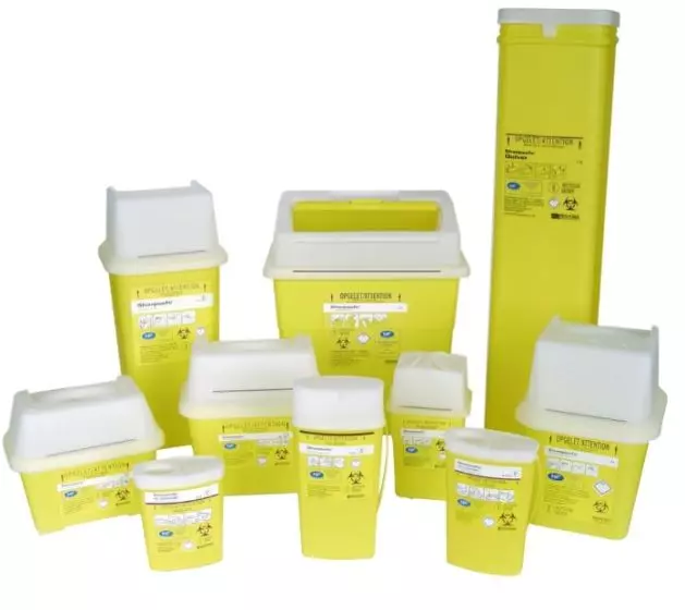 Collecteur d'aiguilles et déchets médicaux Sharpsafe