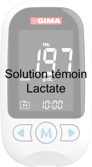 Solution témoin pour lecteur Multiparamètre GimaCare - Lactate