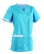 Tunique médicale femme ALEXANDRA Clemix 2.0 Turquoise / Blanc 