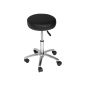 Tabouret médical sur roulettes noir