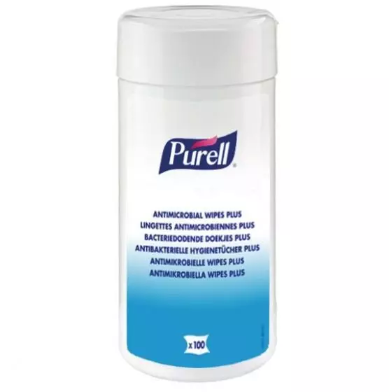 Lingettes Antimicrobiennes Plus Purell Boîte de 100 lingettes pour surfaces