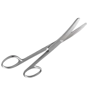 Ciseaux mousses courbés en inox - 16 cm