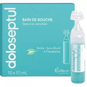 Bain de bouche Laboratoires Gilbert Doloseptyl (10 unidoses de 10ml)