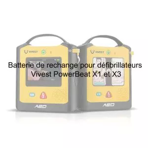 Batterie de rechange pour défibrillateurs Vivest PowerBeat X1 et X3