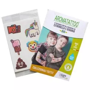 Tatouages enfants répulsifs anti-moustique - Citronnelle/géranium