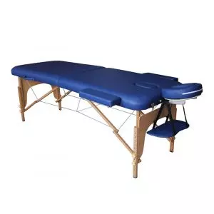 Table de Massage pliante en bois Mediprem Eco Pro Bleue