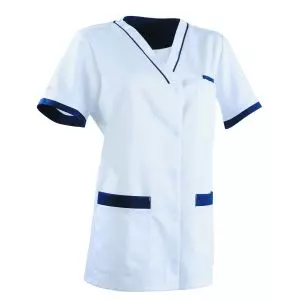 Tunique médicale femme ALEXANDRA Clemix 2.0 blanc / bleu marine